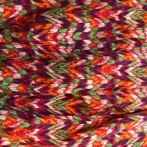 Fall print pleated knee length skirt. - Picture 5 of 5